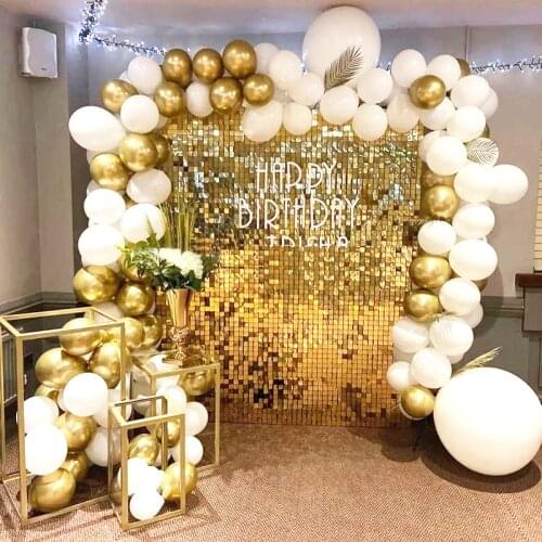 30x30cm 3D Wall Stickers Crystal Pneumatic Sequins 3D Art Wall Panel Mirror Wall Wedding Birthday Party Background Decor