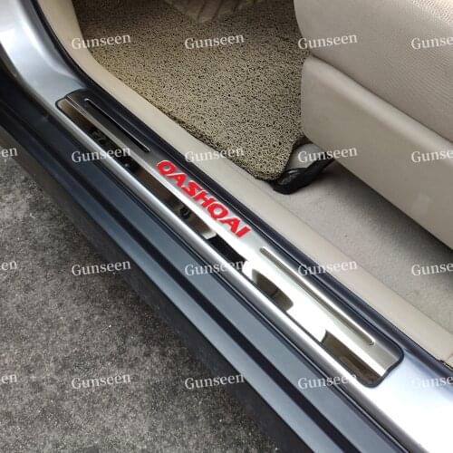 Car Styling For Nissan Qashqai J11 Accessories Door Sill Scuff Plate Guard Protection Pedal Auto Sticker Strips Stainless Steel