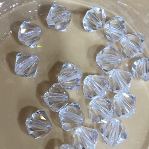 3mm 4mm 6mm rhombus faceted Crystal Glass Beads Loose Spacer Round Beads For DIY Jewelry Making