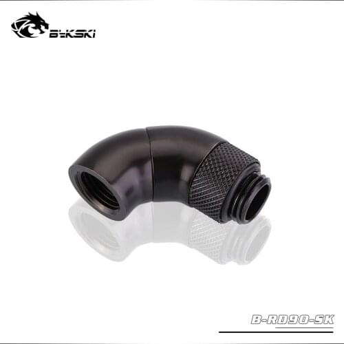 BYKSKI G1/4'' Thread 90 Degree Rotary Fitting Adapter Rotating 90 degrees water cooling Metal Adaptors