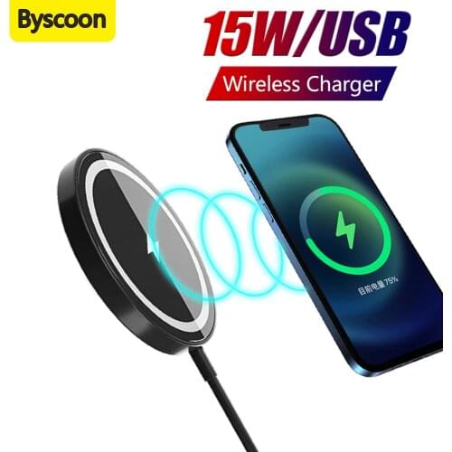 15W Magnetic Wireless Charger USB A C Interface Wireless Charging For 12 Mini 11 Pro XS Max XR X Magsafing Wireless Chargers