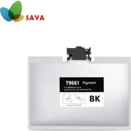 Saya T9661 Ink Pack Ink Bag For Epson WorkForce Pro WF-M5299 WF-M5799 Inkjet Printer Ink Cartridge Full Ink With Chip