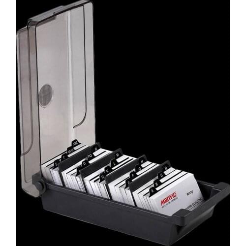 Large Capacity Card Holder Box Organizer Holder with Dividers Index Tabs for Business Loyalty Plastic Credit Cards Business Men