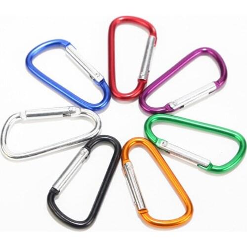By dhl 5000pcs Outdoor Sports Aluminium Alloy Safety Buckle multi tool Climbing Button type D Carabiner Hiking Hook SN2021