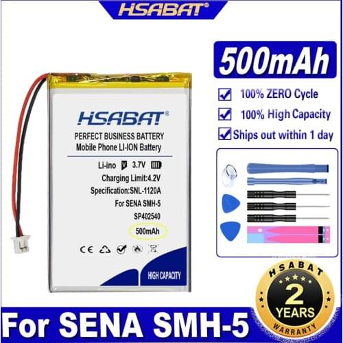 HSABAT SMH-5 500mAh Battery for SENA SMH-5 Batteries