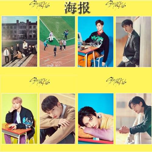 KPOP Stray Kids Bang Chan Seo Chang-Bin Hyun-Jin Han Ji-Sung Felix I .N Photo Poster Self Adhesive Pictorial Photo Sticker New