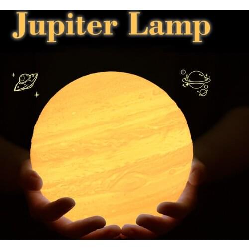 Rambery jupiter lamp 3D print moon lamp light led Remote/Touch Switch Night light 16 Colors Change Remote LED jupitr light