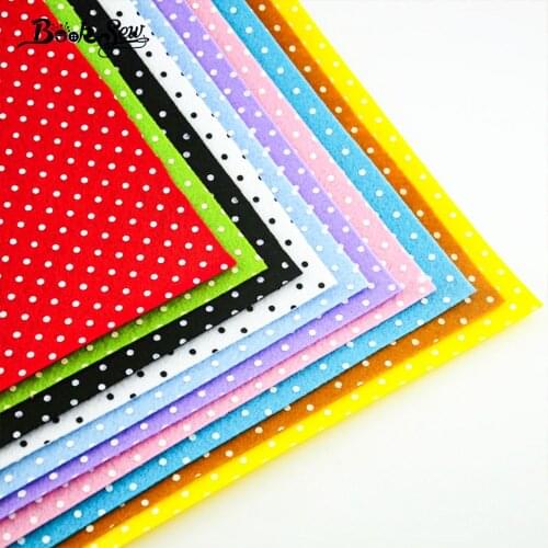 Little Dot Design 15cmx15cm/piece Polyester Felt Fabric Thickness 1mm Mix 10 Colors Photographic Backgrounds Booksew Handmake