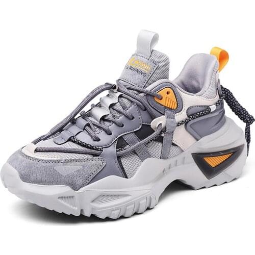 Big Size Summer Massive Sneakers Man Sports Shoes Men Sport Shoes Male Sneakers for Running Husband Gray Kids Trainers GMB-1143