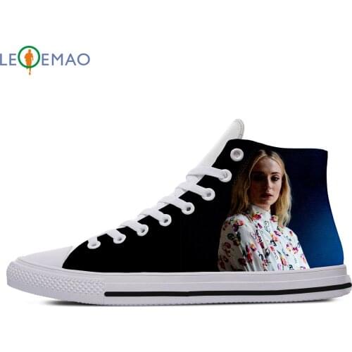 Custom Spring Autumn Canvas Shoes Sophie Turner High Quality Handiness Flats Mens Casual Shoes Comfortable Big White Zapatillas