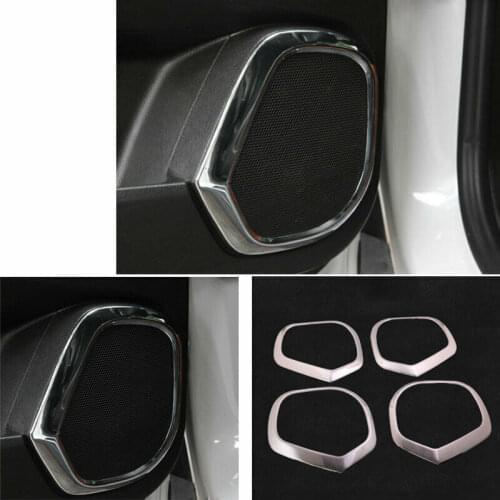 For Cadillac SRX 2010-2014 2015 Silver Steel Inner Door Horn Frame Cover Trim 4pcs