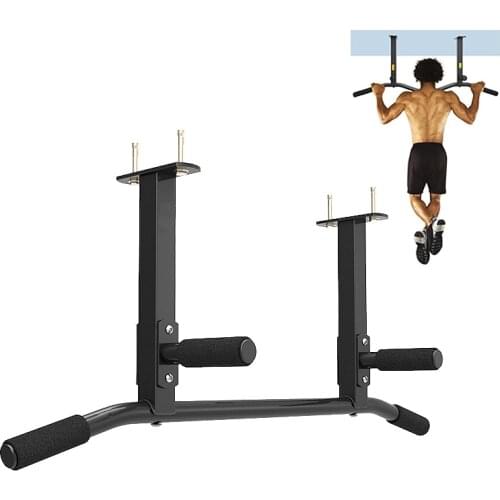 Wall Mounted Pull Up Bar Fitness Dip Chin Horizontal Bar Home Gym Heavy Duty Chin Up Strength Workout Equipments Bearing 300KG