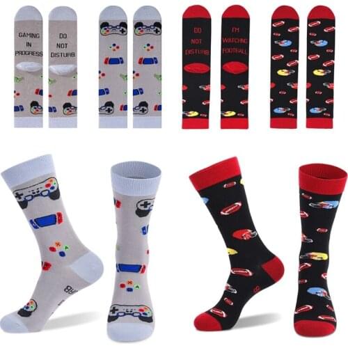 Unisex Novelty Funny Saying Crew Socks Do Not Disturb I Am Watching Baseball Golf Football Gaming Letters Hosiery Gifts