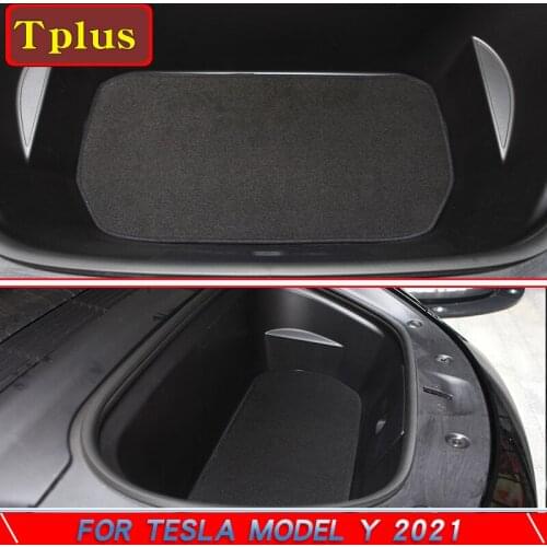 New! Tesla Model Y 2021 Trunk Mat Soft Flannel Dustproof Mat For Model Y Car Front Rear Cargo Tray Trunk Cushion Protective Pads