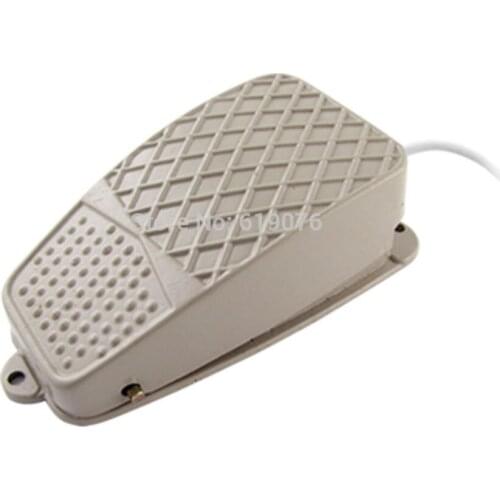 FREE SHIPPING White Nonslip Metal Momentary Power Foot Pedal Switch AC 220V 10A SPDT NO NC