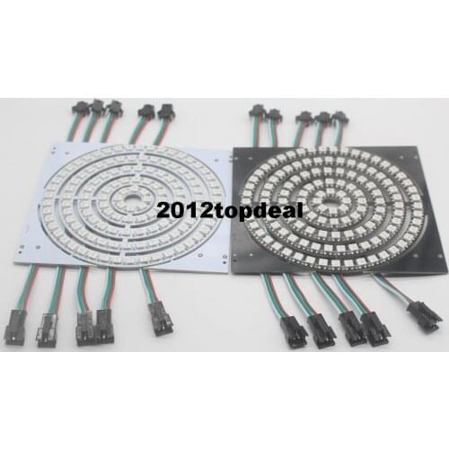 WS2812B pixel Ring 1 8 12 16 24 32 40 48 60 93 241 LEDs WS2812 SK6812 5050 RGB LED Ring WS2811 ic Built-in RGB DC5V