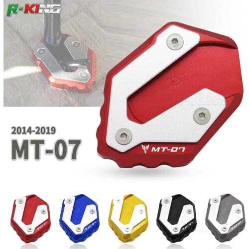Motorcycle Kickstand For Yamaha MT-07 MT07 MT 07 2014-2019 motorcycle Accessories CNC Aluminum Side Stand Enlarge extension