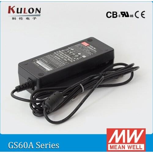Original Mean Well GST60A05-P1J 30W 5V 6A AC/DC high reliablity Level V Meanwell Industrial Adaptor