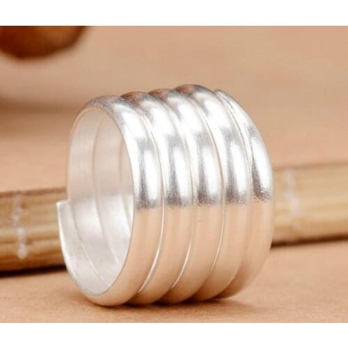 Women Exquisite 925 Sterling Silver Auger-type Wide Ring