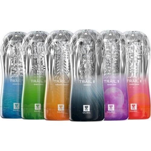 Galaku TRAILII Transparent Training Glans Penis Masturbation Cup Simulated Vagina Male Adult Appeal Sex Products Toys For Men