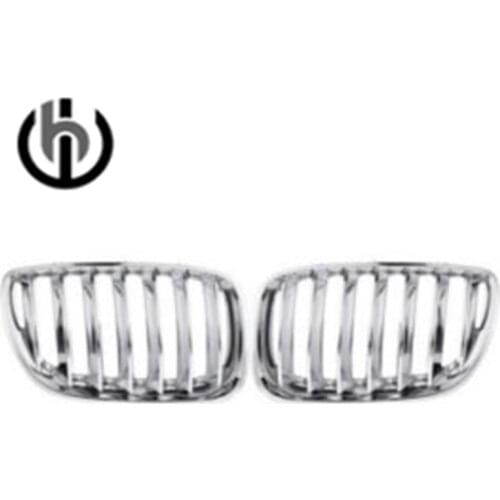 2Pcs Front Bumper Kidney Hood Grille Racing Grill Gloss/Matte Black For BMW X5 E53 2004-2006 51137124815 51137113733 51137113734