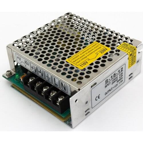 S-15-12 15W 12VDC 1.3A single group switching power supply AC 110V / 220V to DC 12V