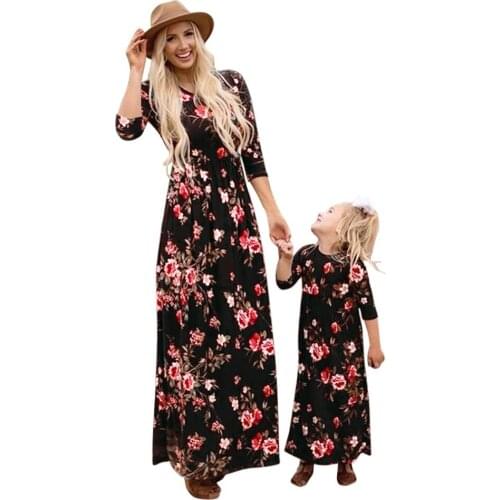 SAGACE Matching Dresses For Mom And Daughter
