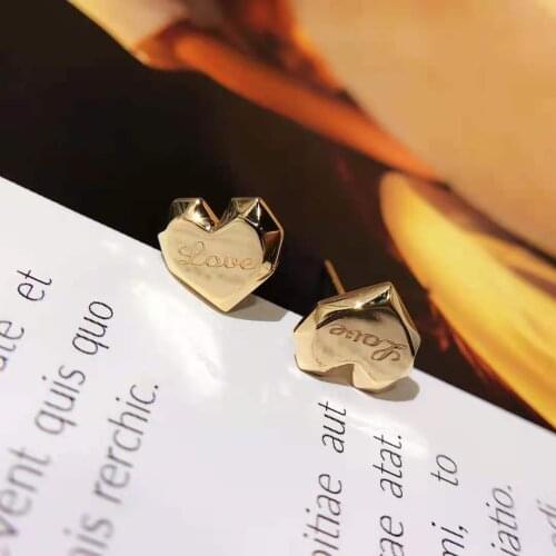 Au750/18k real gold heart-style earring jewelry for lady&gift&party&wedding