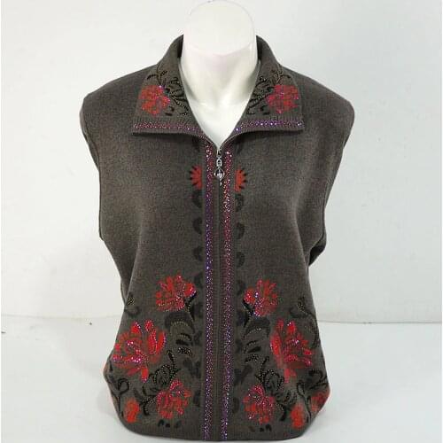 Elderly Women Sweater Cardigan Autumn Winter Plus Size 5XL Middle-aged Mother Knitted Sweater Coat Grandma Knitting Tops W1111