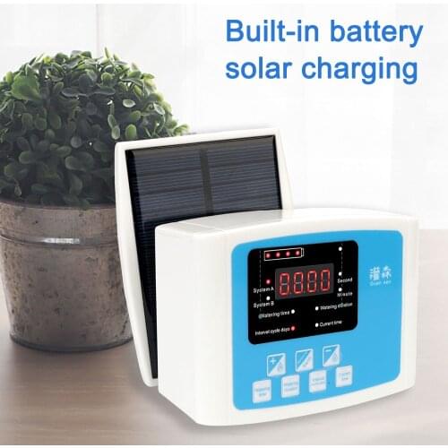 Voice Prompts 1/2 Pump USB Charging Garden Self-Watering Kit Solar Energy Drip Irrigation System Automatic Watering Device