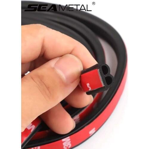 Car Door Rubber Edge Seal Strips Universal B Type Protector Rubber Soundproof Sealing Auto Trunk Sound Insulation Accessories
