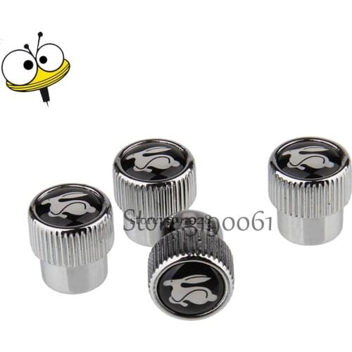 Tire Valve Stems Caps Car Accessories Metal For Rabbit GTI Logo For Volkswagen Bora Golf Lamando Lavida Jetta Touareg CC Beetle