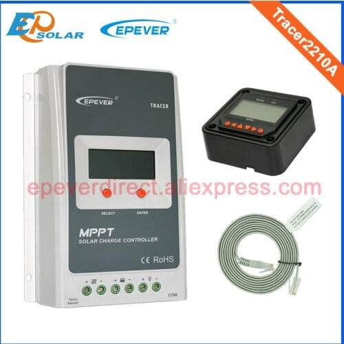 20A Tracer2210A MPPT Solar battery charger with MT50 remote meter 12v 24v auto type Max Pv Input 100v