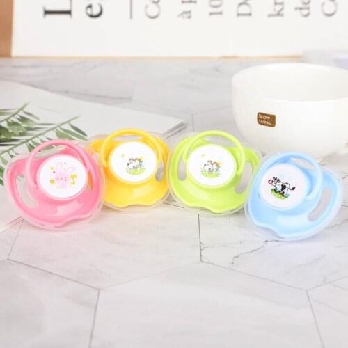1PCs Appease Pacifiers Baby Cotton Animals Printing Safe Food Grade Silicone Cute Baby Round and Flat Nipples Pacifiers