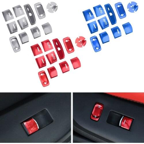 11Pcs/Set Car Auto Door Window Lift Switch Sequin Lid Cover Trim Decoration Fit for Honda Civic 10th 2016 2017 2018 2019 2020