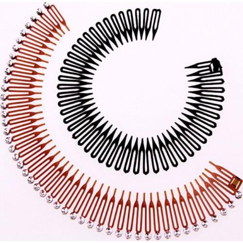 1PC Plastic Full Circle Stretch Diamond Flexible Comb Teeth Headband Hair Band Clip Face Wash Fixed Hair Accessories