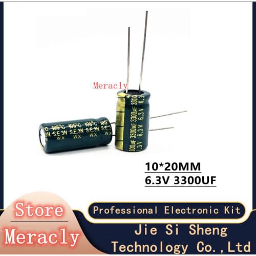 5pcs 6.3V 3300UF Wholesale aluminum electrolytic capacitors 20% high frequency and low resistance, good quality