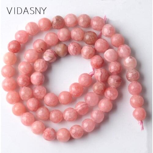 Argentina Red Stripes Jades Natural Beads For Jewelry Making 6 8 10 12mm Round Stone Beads Fit For Bracelet Jewellery 15'Strand