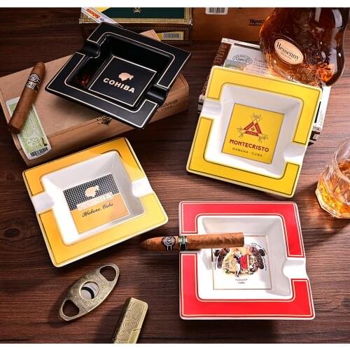 CIGARLOONG Cigar Ashtray Holder Creative Office Accessories Portable Home Cigarette Ceramic Ashtray