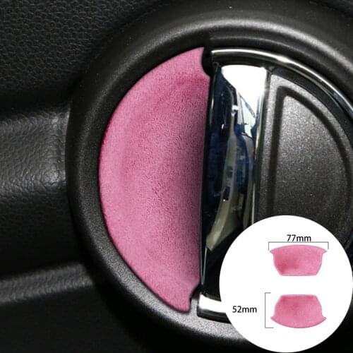 For BMW MINI F56 2014-2020 Alcantara Suede Wrap Car Door Bowl Decals Handles Panel Trim Stickers Cove Internal Car-styling