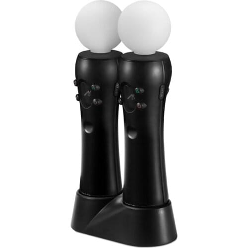 Bevigac Dual Charger Charging Dock Station Stand Holder Base For PS4 VR Play Station PS 4 Move Controller Console Accessories