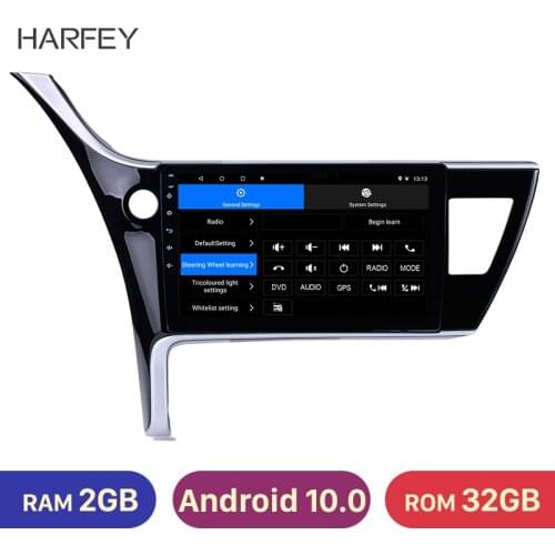 Harfey 10.1inch car Multimedia Player Android 10.0 Car Radio GPS Navigation System for Toyota Corolla (LHD)Touchscreen Bluetooth