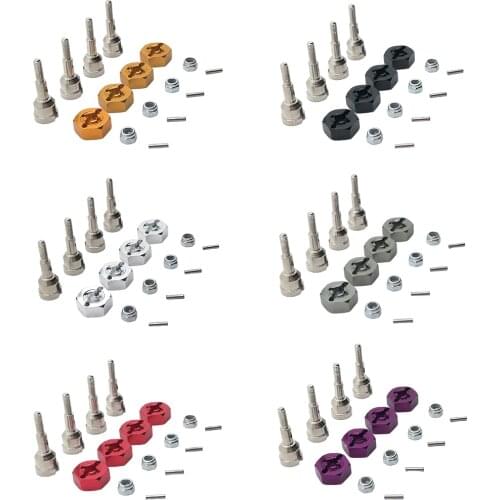 Metal Wheel Conversion Set Axle for WLtoys 1/18 RC Crawler Buggy Car DIY