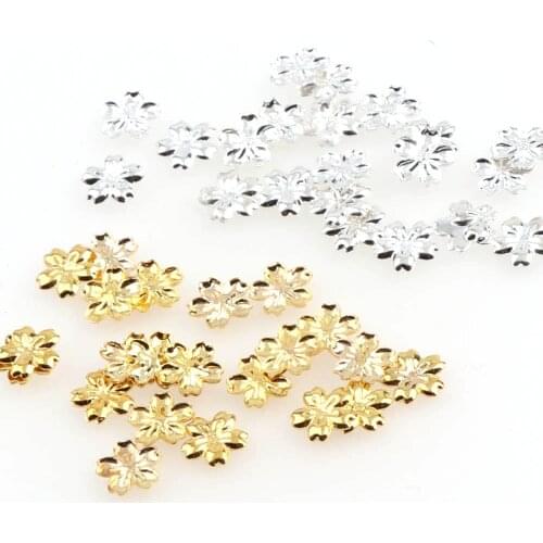 100pc 5mm Copper Cherry Flower Frame Gold And Silver Color UV Resin Epoxy Resin Mold Makeing Jewelry Filling For DIY Jewelry