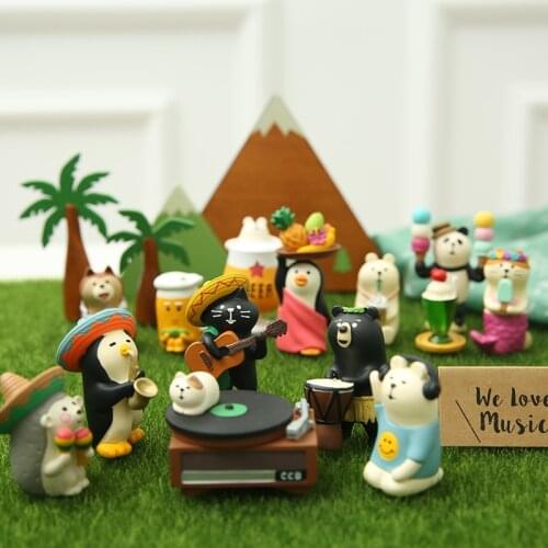 Resin Miniature Figurine Mini Figures Japanese Original Genuine Handmade Home Decoration Garden Ornament Craft Christmas Gifts