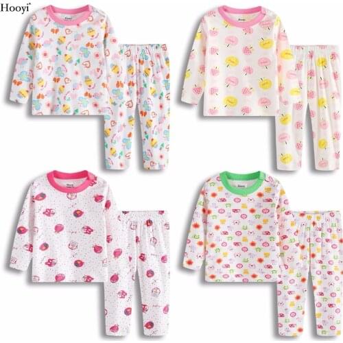 Fashion Baby Girls Pajamas Clothes Suit Cotton Soft Top Quality Children Sleepwear Colorful Bebe Roupas Newborn Sleep Set Pijama