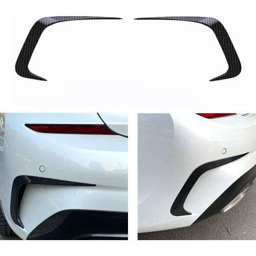 Car Rear Fog Light Eyebrow Carbon Fiber Cover Trim For BMW 3 Series G20 2019-2020