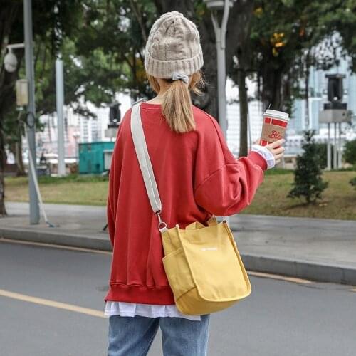 Factory Outlet High Quality Canvas Bag For Women 2020 Letter Small Tote Bag Student Handbags Shoulder Bag Women Crossbody Bags