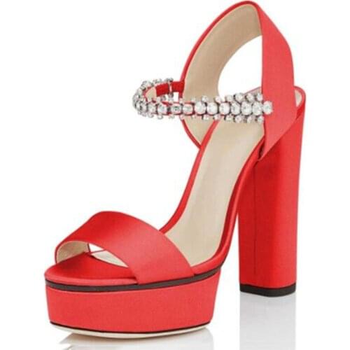 SHOFOO shoes.Fashion womens sandals, satin fabric, about 14.5cm high heel sandals. Womens sandals. Fashion party shoes