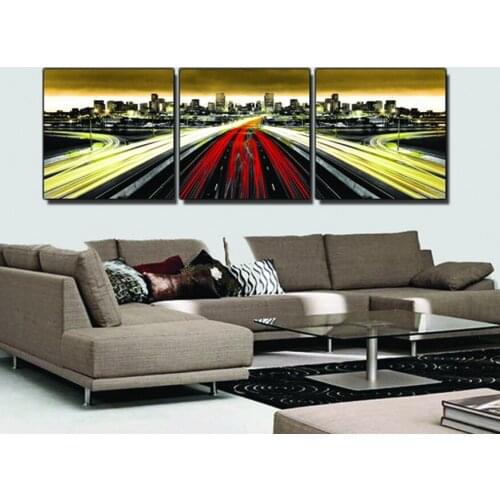 3 piece Canvas Art Print Colorful Speed Roads Canvas Wall Art Print Home Wall Decor Modern Canvas Wall Pictures for Living Room